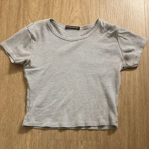 Brandy Melville blue and white shirt